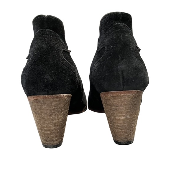 Johnston & Murphy Women's Western Booties Black Suede Size 7.5M - Picture 3 of 5